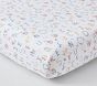 Floral ABC Organic Cotton Crib Fitted Sheet