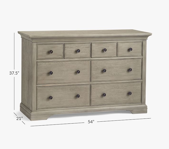 pottery barn grey dresser Larkin 8-Drawer 54