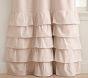 Evelyn Linen Blend Ruffle Bottom Blackout Curtain