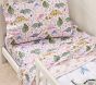 Floral Dino Organic Toddler Bed Sheet Set