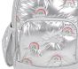 Mackenzie Puffer Metallic Silver Rainbows Backpack
