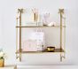 Open Box: Ava Ribbon Tiered Metal Shelf (30" x 27") - Brushed Gold