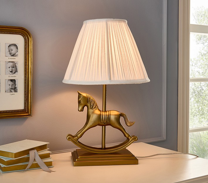 木馬　アメリカのpottery barn kidsブランド Chris Loves Julia Rocking Horse Table Lamp | Pottery Barn Kids