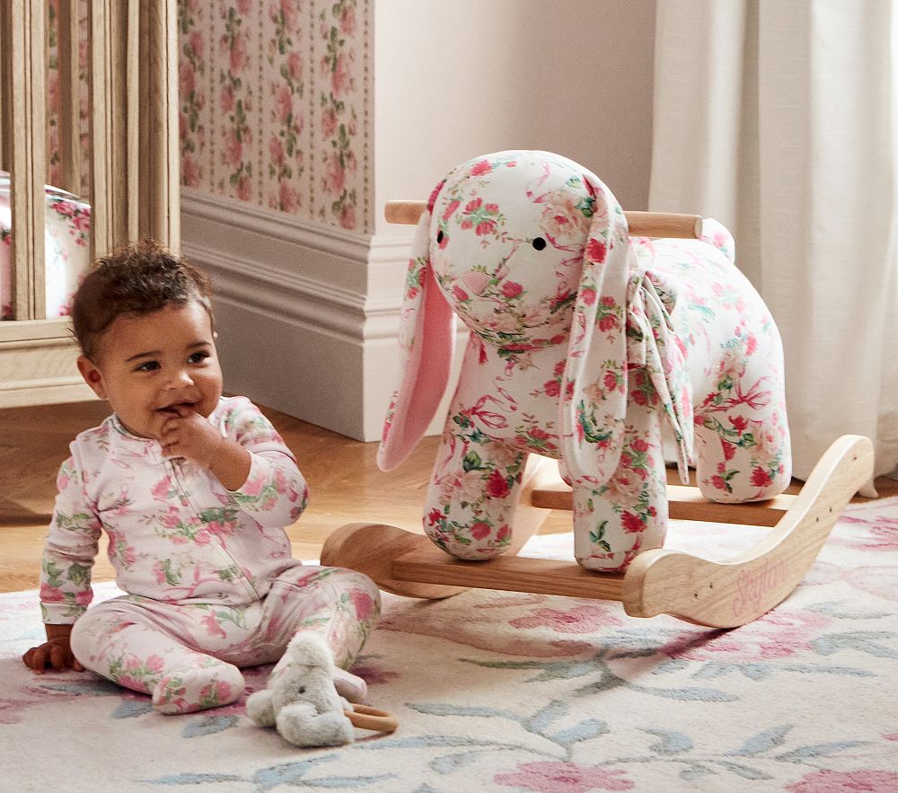 LoveShackFancy Bunny Plush Nursery Rocker
