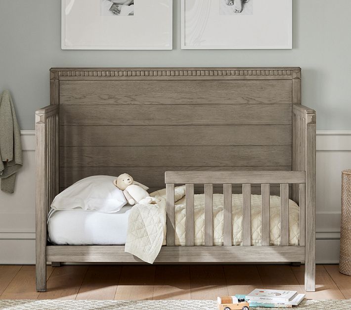 Rory 4-In-1 Toddler Bed Conversion Kit, Weathered White, In-Home Delivery Rory 4-In-1 Toddler Bed Conversion Kit, Weathered White, In-Home Delivery