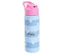 Blue Stripe Heart Mackenzie Water Bottle