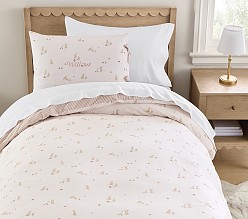 Rylee + Cru Bunny Organic Cotton Reversible Duvet Cover & Shams