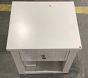 Open Box: Catalina Beadboard Nightstand (18") - Simply White, Brushed Nickel