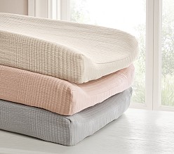 west elm x pbk Organic Matelassé Changing Pad Cover