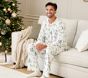 Disney Mickey and Friends Holiday Bamboo Viscose Adult Relaxed Fit Crew Pajama Set