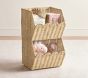 Open Box: Palmer Scalloped Stackable Bins, Set of 2 - Natural