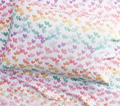 Retro Heart Organic Cotton Sheet Set