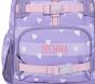 Lavender Stripe Heart Mackenzie Backpack