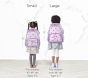 Lavender Ticking Stripe Bow Mackenzie Backpack
