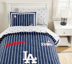 <i>MLB™</i> <i>Los Angeles Dodgers™</i> Patches Stripe Jersey Quilt & Shams