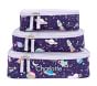 Mackenzie Rainbow Heart Galaxy Glow-in-the-Dark Packing Cubes, Set of 3