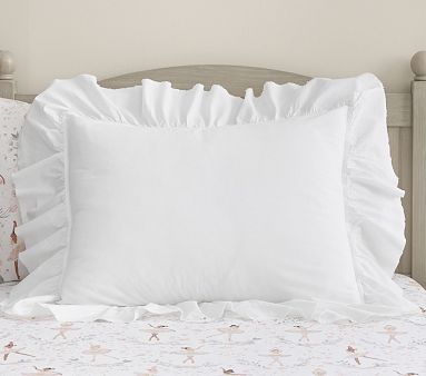 Washed Cotton Ruffle Organic Standard Sham
