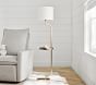 Polished Tray Floor Lamp (49")