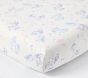 Unicorn Bows Organic Crib Fitted Sheet