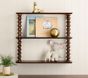 Open Box: Chris Loves Julia Turned Wood Tiered Shelf (21.5" x 24") - Heritage Walnut