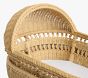Scallop Wicker Bassinet &amp; Mattress Pad Set