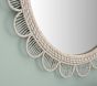 Quinn Scallop Round Rattan Mirror (30")