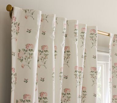 Bria Hammel Rose Blackout Curtain | Pottery Barn Kids