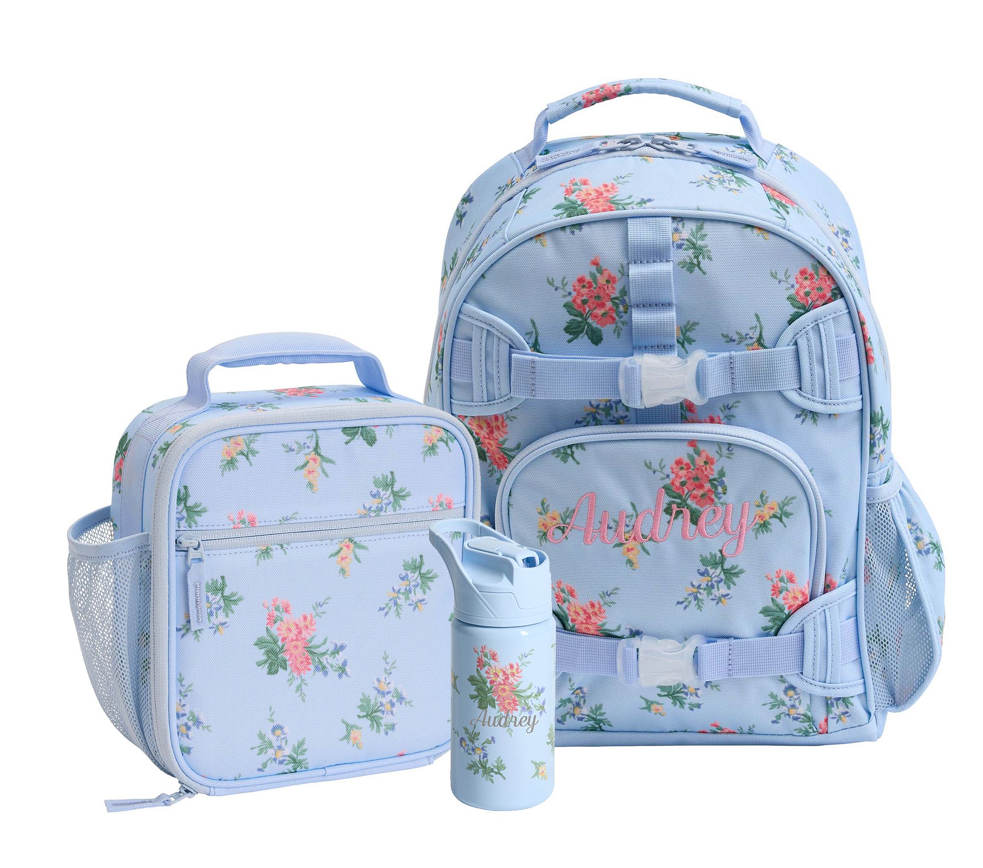 Hill House Home Blue Floral Mackenzie Backpack Bundle, Set of 3