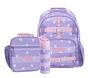 Lavender Stripe Heart Mackenzie Backpack Bundle, Set of 3