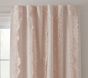Open Box: Eyelet Appliqué Blackout Curtain, 44"W x 84"L - Blush