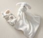 Faux Fur Bunny Newborn Thumbie &amp; Bootie Set