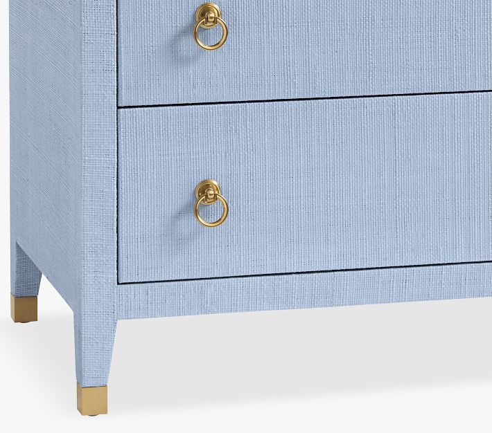 blue raffia dresser Bramble Bedroom Kagu 3 Drawer Dresser with Raffia 28583 | Hickory Furniture Mart