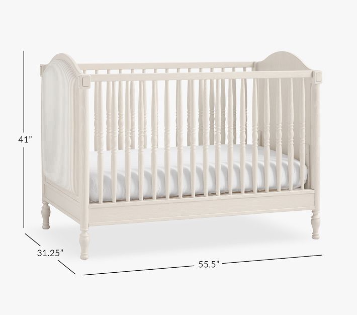 Bria Hammel Upholstered Convertible Crib | Pottery Barn Kids