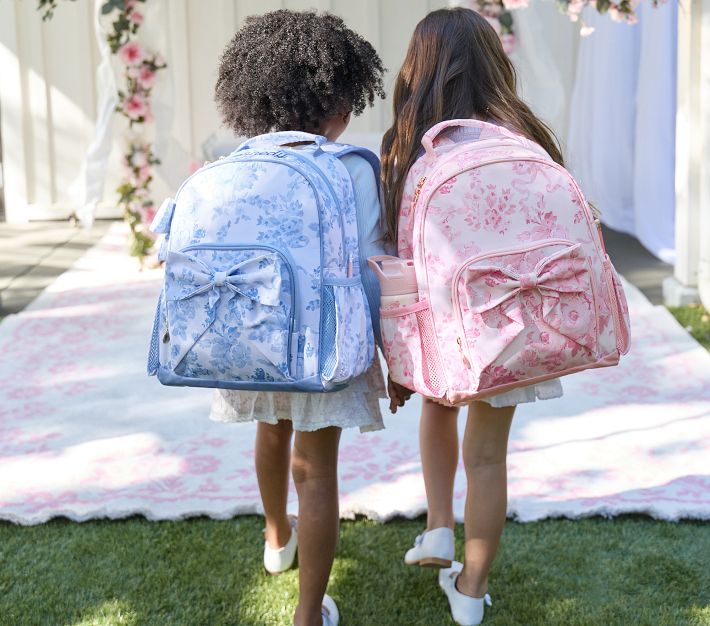 Blue Damask Floral Backpack | Pottery Barn Kids