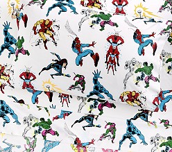 Marvel Heroes Glow-in-the-Dark Cotton Sheet Set & Pillowcases