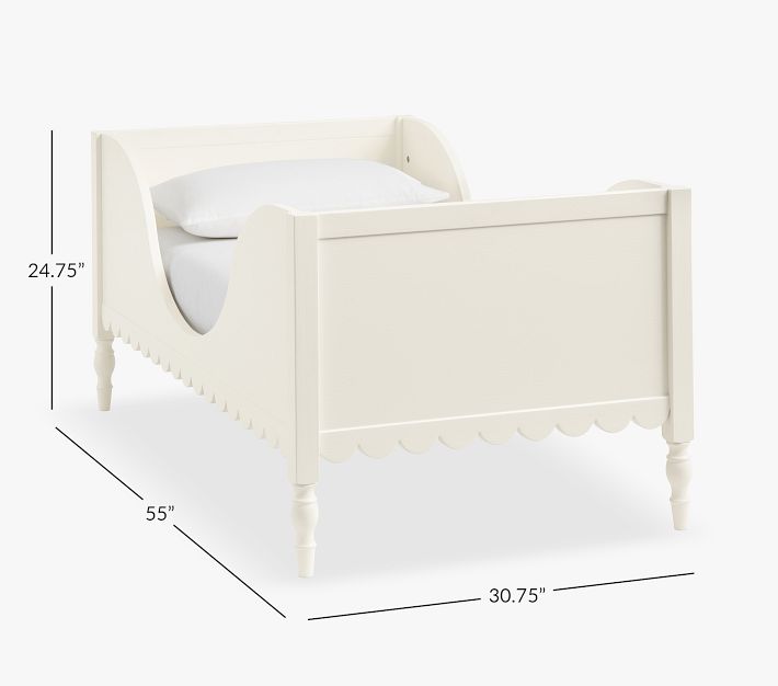 Penny Shelter Toddler Bed, French White | Pottery Barn Kids