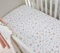 Floral ABC Organic Cotton Crib Fitted Sheet