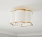 Linen Flower Scallop Flush Mount (15")
