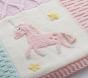 Unicorn Recycled Heirloom Sherpa-Backed Patchwork Knit Baby Blanket