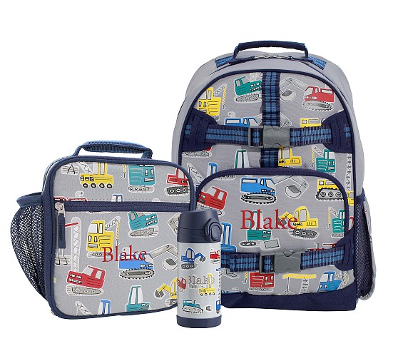 Mackenzie Gray Jax Glow Backpack & Lunch Set | Pottery Barn Kids