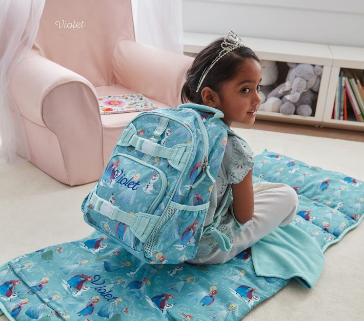 Mackenzie Aqua Frozen Nap Mat & Backpack Bundle | Pottery Barn Kids