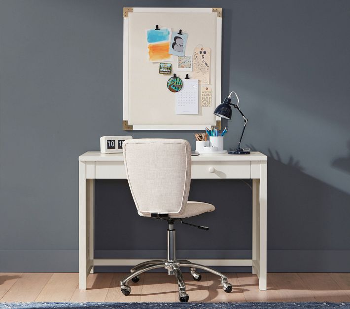 ⚠*︎様 【7/27まで】Pottery Barn Kids デスク（グレー） Brushed Nickel Base Square Upholstered Kids Desk Chair | Pottery
