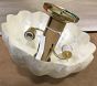 Open Box: Capiz Semi Flush Mount (12") - Summer Gold, White