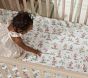 Disney Home x Sanderson Mickey Mouse and Minnie Mouse Garden Organic Cotton Crib Fitted Sheet