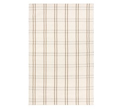 Woven Plaid Cotton Wool Blend Rug