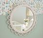 Quinn Scallop Round Rattan Mirror (30")