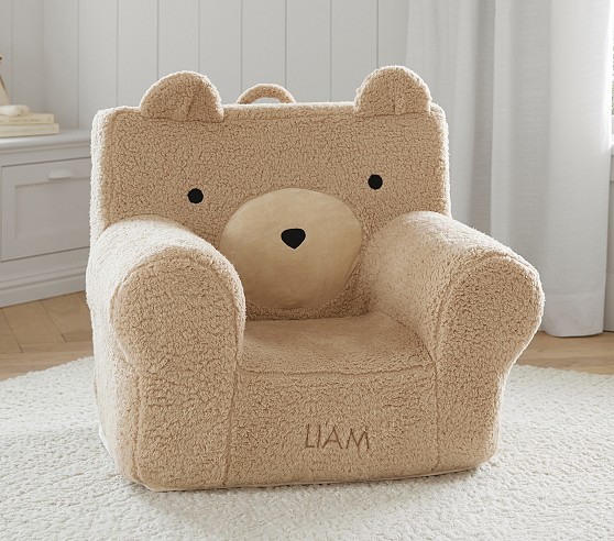 Sear Bear ティアラ付きクマ 約8cm St. Jude Anywhere Chair®, Oatmeal Sherpa Bear | Pottery Barn Kids