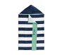 Rugby Stripe Shark Kid Beach Hooded Towel UPF 50+