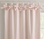 Plush Chenille Bows Blackout Curtain