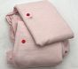 Open Box: Evelyn Linen Blend Ruffle Bottom Blackout Curtain (44"W x 96"L) - Pink